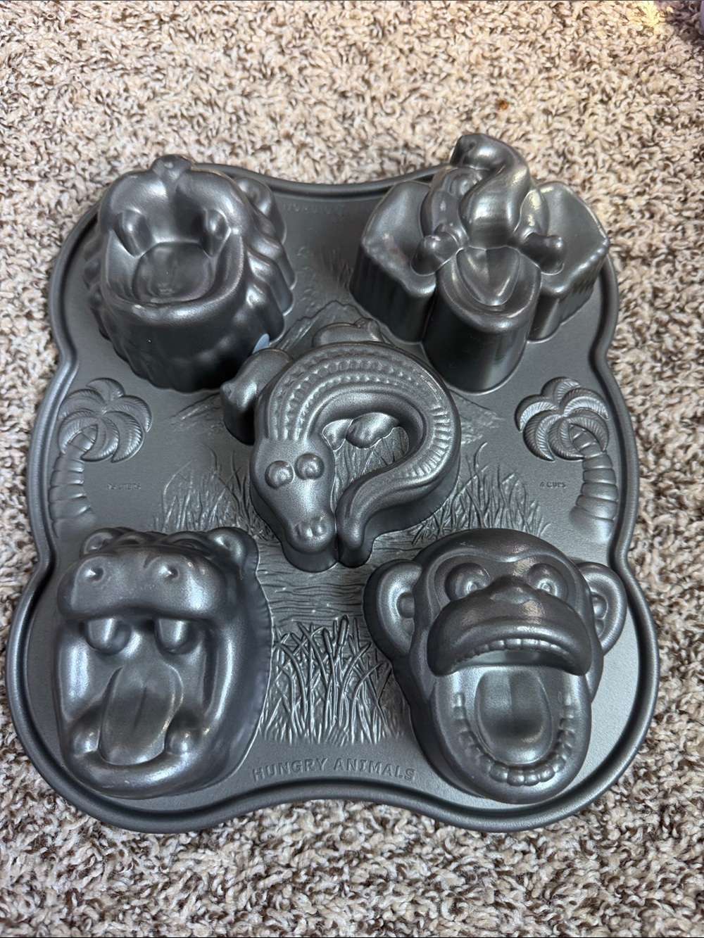 Nordic Ware Hungry Animals Baking Pan - Gray Metallic Animal Molds